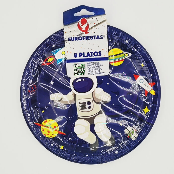 Talerzyki jednorazowe Astronauta- 8szt.- Średnica 18cm