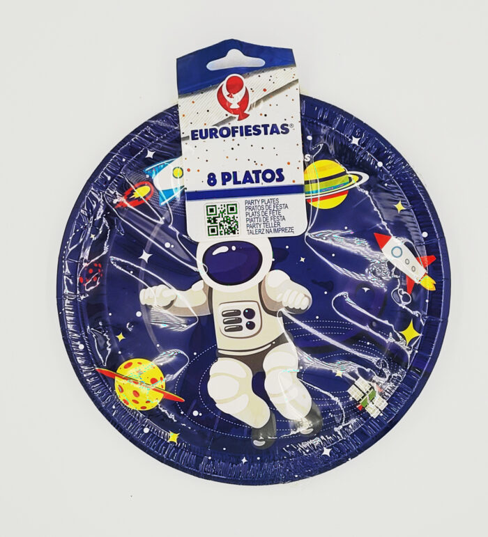 Talerzyki jednorazowe Astronauta- 8szt.- Średnica 18cm