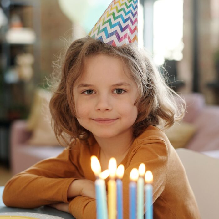 Birthday boy in party hat